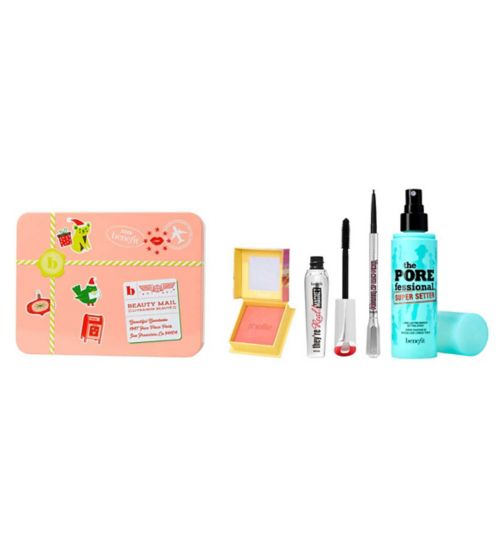 Benefit Forward to Gorgeous Blusher, Mascara, Primer & Setting Spray Gift Set