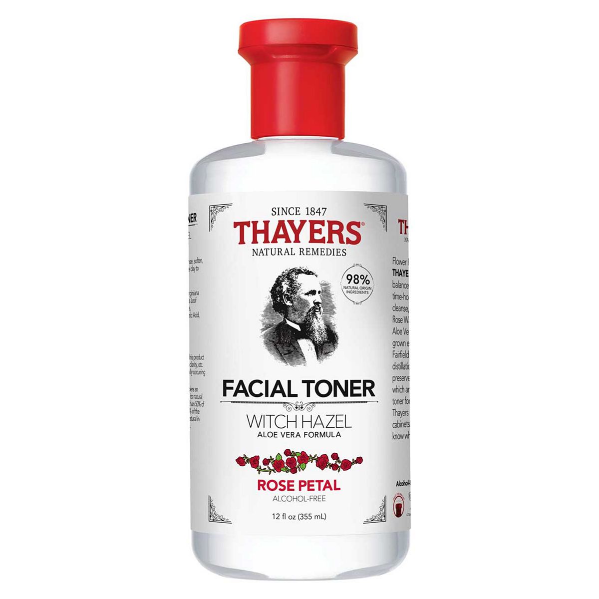 Thayers Hydrating Alcohol-Free Facial Toners - Aloe Vera, Witch Hazel & Rose Petal 355ml