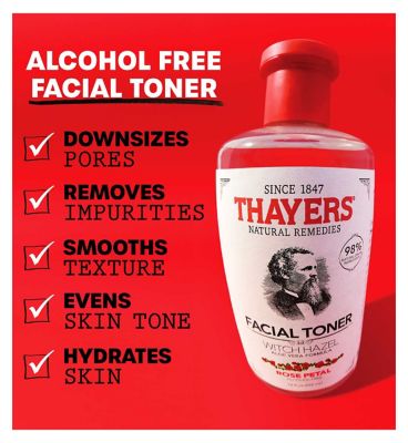 Thayers Hydrating Alcohol-free Facial Toners - Aloe Vera, Witch Hazel & Rose Petal - 355ml (13)