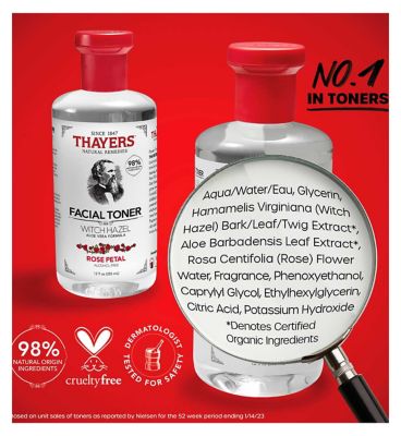 Thayers Hydrating Alcohol-free Facial Toners - Aloe Vera, Witch Hazel & Rose Petal - 355ml (16)