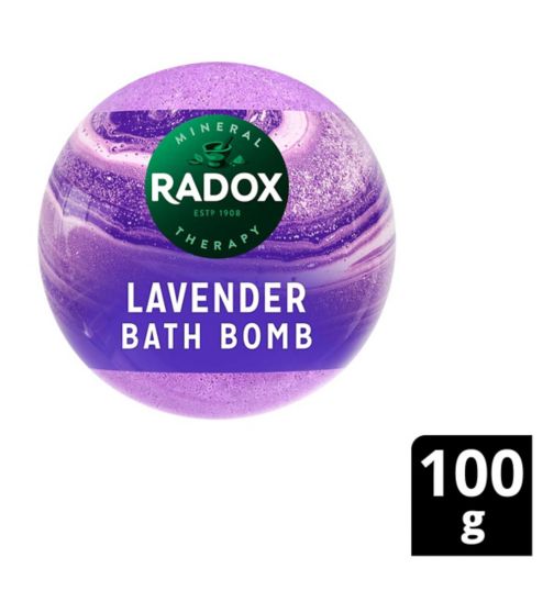Radox Mineral Therapy Lavender Handmade Bath Bomb for relaxing baths 100 g