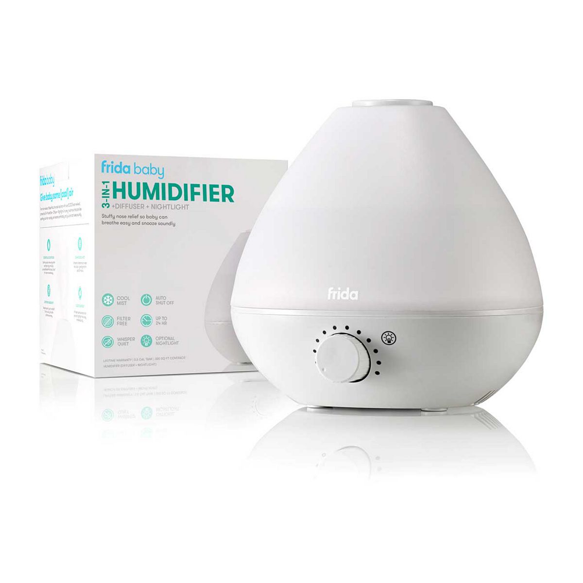 Fridababy 3-In-1 Humidifier With Diffuser And Nightlight