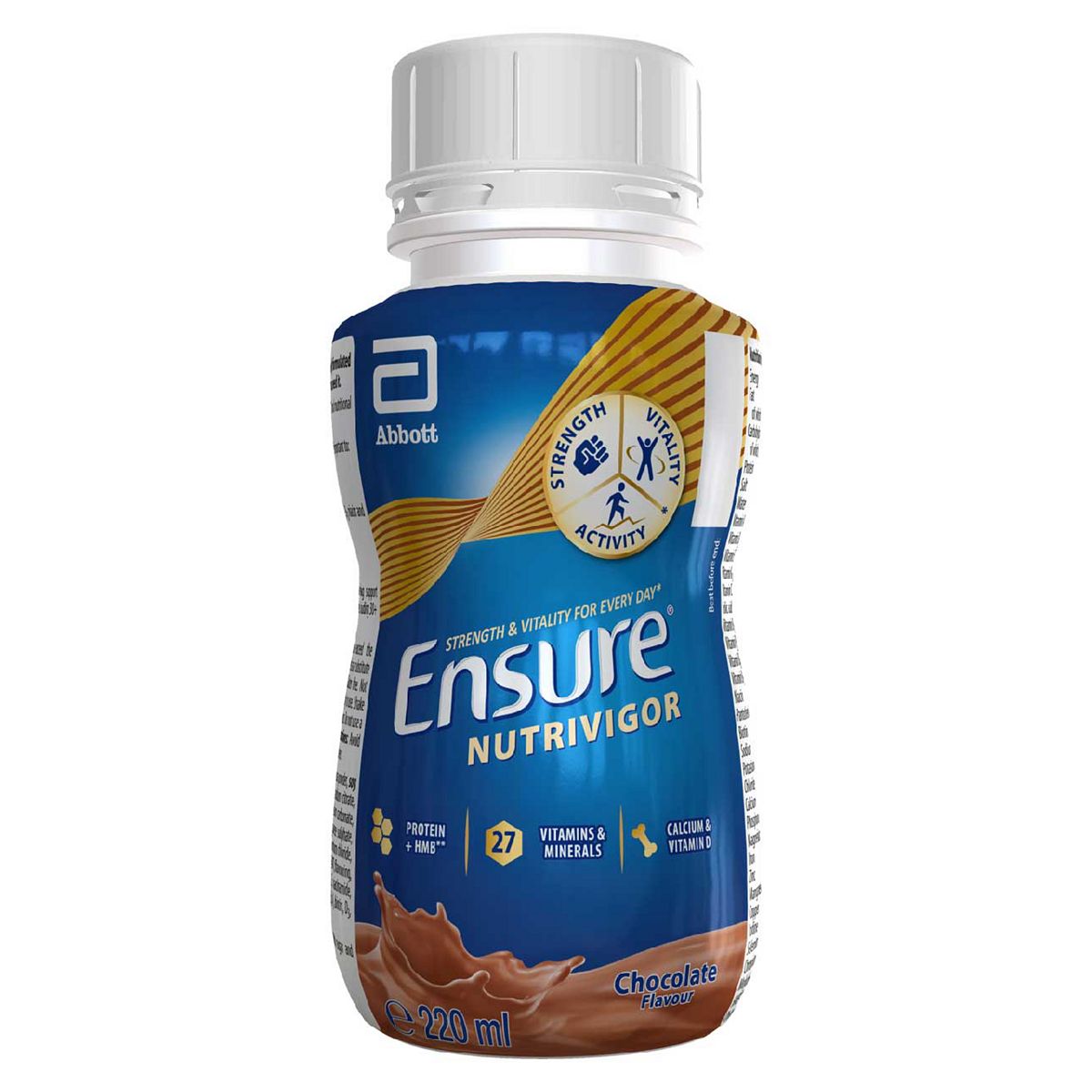 Ensure Nutrivigor, 220Ml, Chocolate Flavour Nutritional Ready-To-Drink Shake, With Protein & 27 Vitamins Minerals