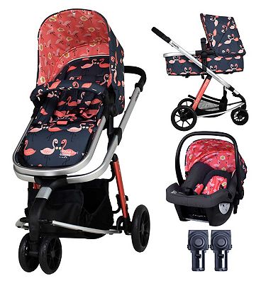 Cosatto Giggle 2 in 1 Bundle Travel System With Car Seat Pretty Flamingo