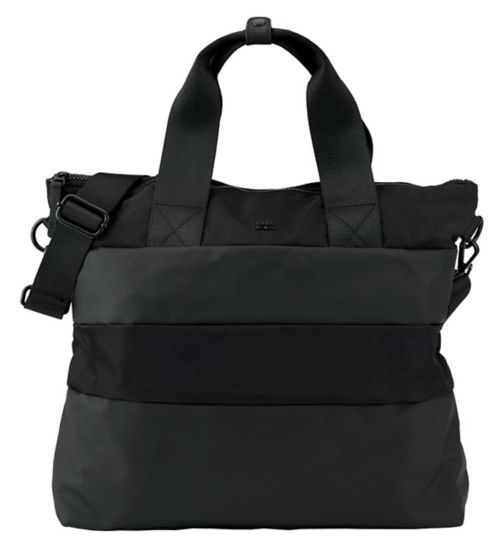 Bababing 100% Sustainable Recycled Backpack Tote and Shoulder Changing Bag Black