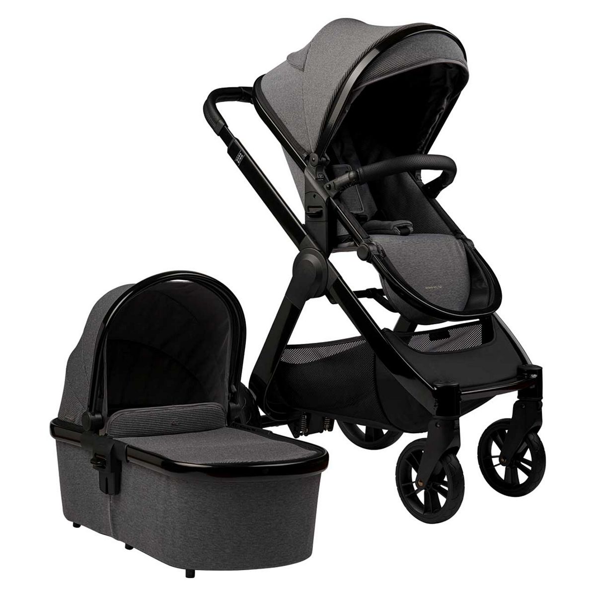 Bababing Raffi Pushchair 3 In 1 Travel System Including Footmuff Anthra Grey