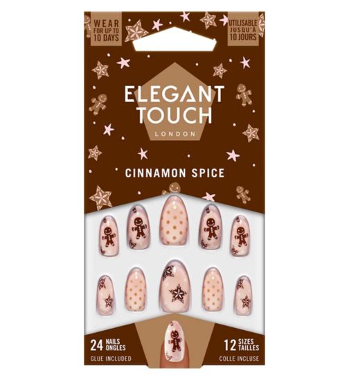 Elegant Touch Cinnamon Spice False Nails
