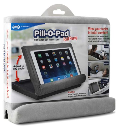 Pillow Pad As Seen on TV Charcoal Gray Multi Angle Soft Tablet Stand