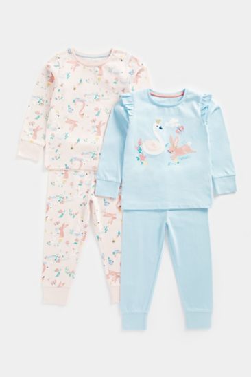 Bunny and Swan Pyjamas - 2 Pack