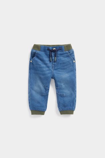 Mid-Wash Jogger Jeans