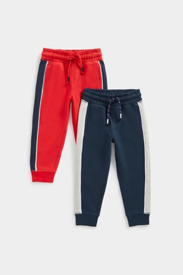 Red and Navy Sporty Joggers - 2 Pack