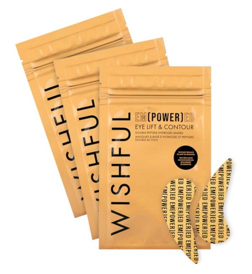 WISHFUL Empowered Eye Lift & Contour Double Peptide Hydrogel Masks - 3 Pack