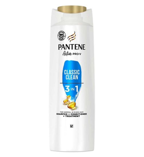 Pantene Pro-V Classic Clean 3 In 1 Shampoo For Normal To Mixed Hair 360ml