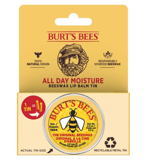Burt's Bees Moisturising Original Beeswax Lip Balm Tin, 8.5g
