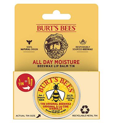 Burt’s Bees Moisturising Original Beeswax Lip Balm Tin, 8.5g