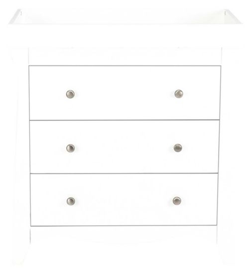 CuddleCo Clara 3 Drawer Dresser & Changer White