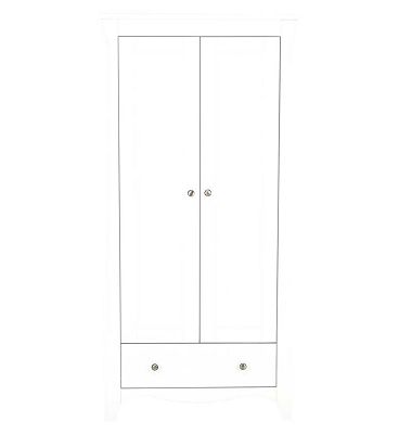 CuddleCo Clara 2 Door Double Wardrobe White