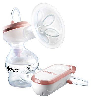 Tommee Tippee Made for Me Single Electric Breast Pump, Massaging Silicone Cup, USB Rechargeable, Quiet, Portable, Bottle Inc