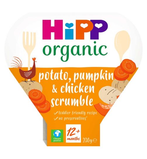 HiPP Organic Potato, Pumpkin & Chicken Scrumble Toddler Tray Meal 1-3 Years 230g