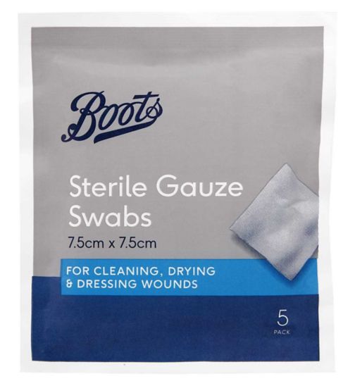 Boots Sterile Gauze Swabs (7.5cm x 7.5cm)  - 5 Pack