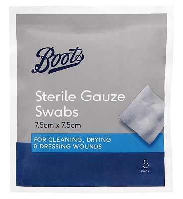 Boots Sterile Gauze Swabs 75cm X 75cm 5 Pack
