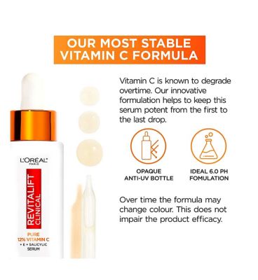 L'Oréal Paris Revitalift Clinical 12% Pure Vitamin C Brightening Serum for Face, 30ml (3)
