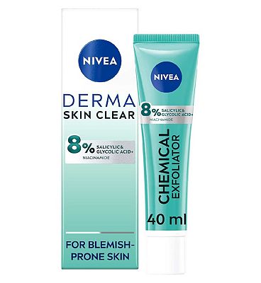 NIVEA Derma Skin Clear Chemical Exfoliator with Salicylic Acid, 40ml