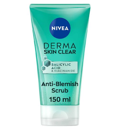 NIVEA Derma Skin Clear Anti-Blemish Face Scrub with Salicylic Acid, 150ml