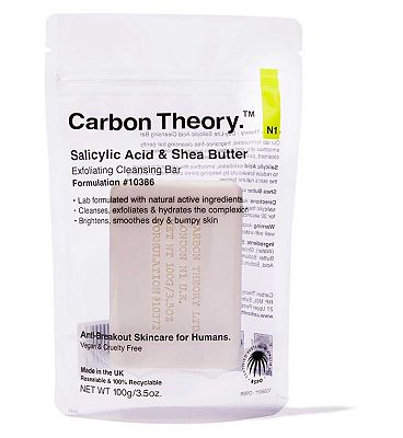 Carbon Theory Salicylic Acid & Shea Butter Exfoliating Cleansing Bar 100g