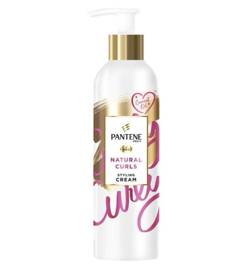 Pantene Natural Curls Styling & Heat Protection Hair Cream with Coconut Oil 235ml