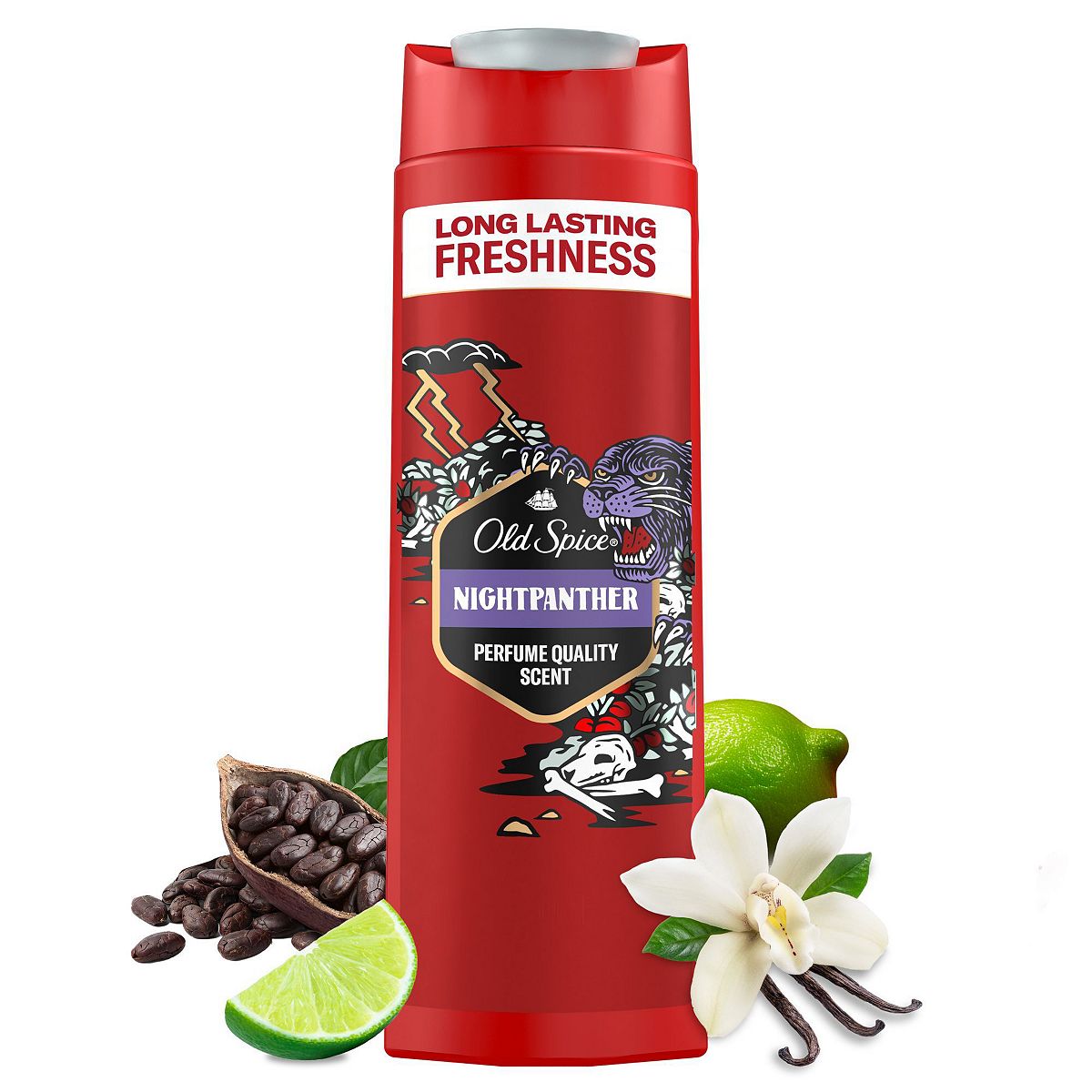 Old Spice Night Panther Men's 3-In-1 Wash, Shower Gel & Shampoo 400ml