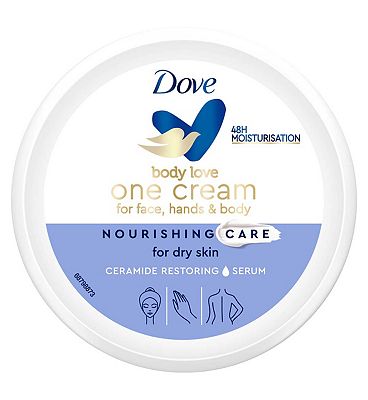 Dove Body Love Nourishing Care 48h Moisturisation One Cream for face, hands & body for dry skin 250 