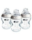 Tommee Tippee Natural Start Anti-Colic Baby Bottle, Slow Flow Breast-Like Teat, Anti-Colic Valve, Self-Sterilising, Pack of 3