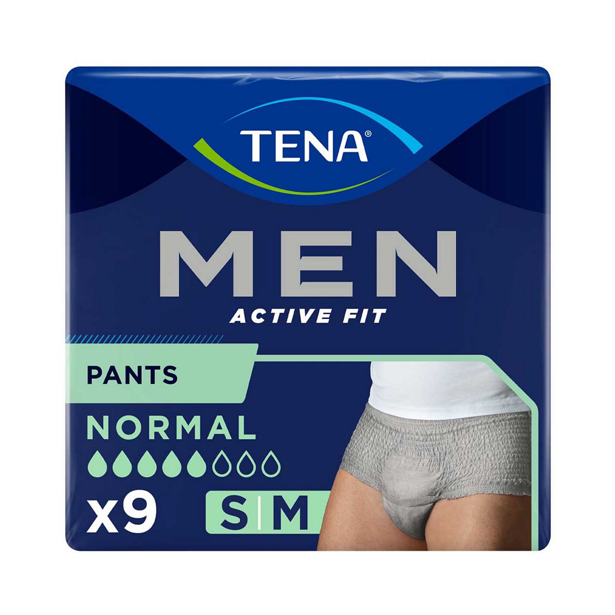 Tena Men Pants Normal Grey Small/Medium 9S Multicolor