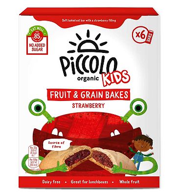 Piccolo Organic Strawberry Fruit & Grain Bar 6x22g 3+