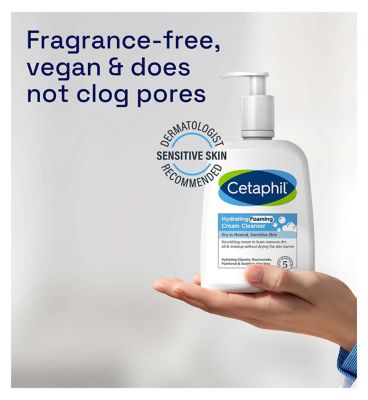 Cetaphil Hydrating Foaming Cream Cleanser, Face Wash Sensitive Skin 236ml (5)