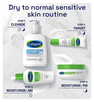 Cetaphil Hydrating Foaming Cream Cleanser, Face Wash Sensitive Skin 236ml (6)