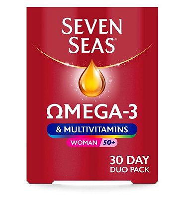 Seven Seas Woman 50+ Omega 3 & Multivitamins 30 Day Duo Pack
