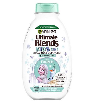 Garnier Ultimate Blends Kids Delicate Oat Milk & Rice Cream No Tears Easy Detangling Shampoo All Hai