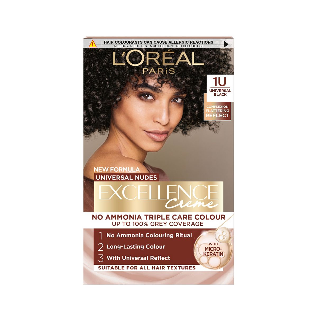 Loreal L'oreal Paris Excellence Nudes 1U For 100% Coverage And A Natural Finish Black/Grey