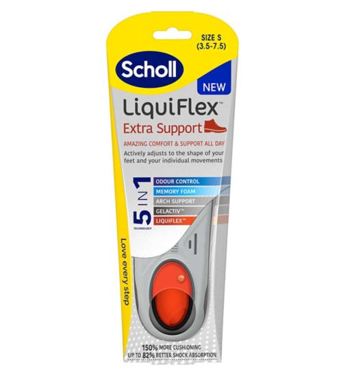 Scholl Liquiflex Extra Support Insoles 1 Pair Small