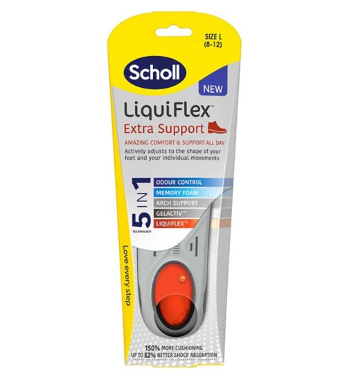 Scholl Liquiflex Extra Support Insoles 1 Pair Large