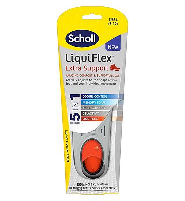 Scholl Liquiflex Extra Support Insoles 1 Pair Large