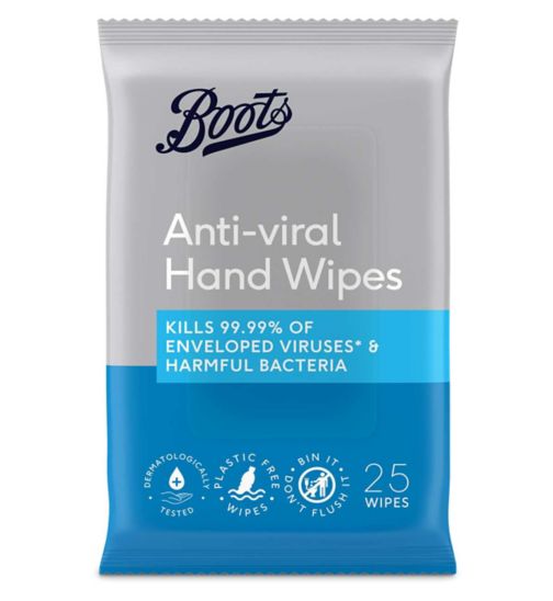 Boots Anti-Viral Hand Wipes - 25 Pack