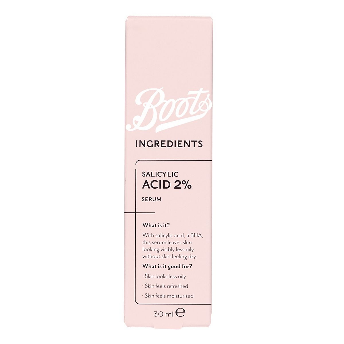 Boots Ingredients Salicylic Acid Serum 2% 30Ml