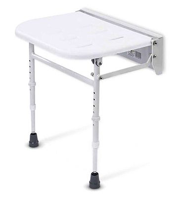 NRS Healthcare Folding shower Seat with Legs, White