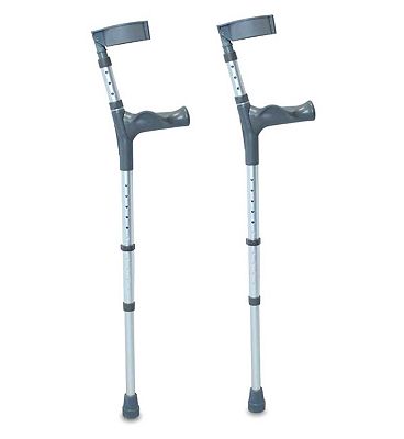 Image of NRS Healthcare Double Adjustable Crutches with Comfy Handle, Medium - Pair