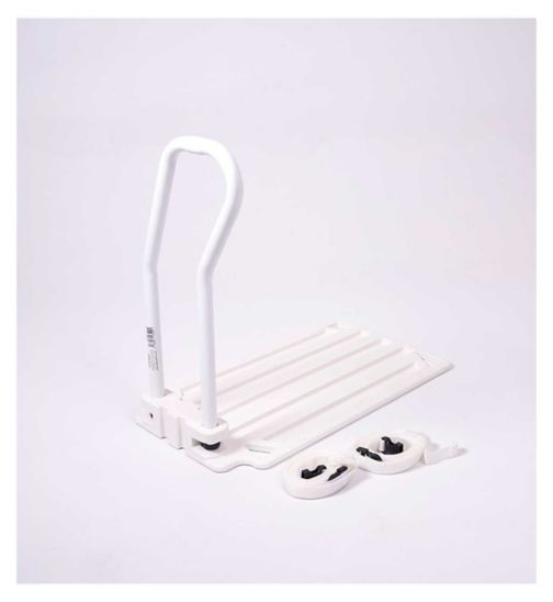NRS Healthcare 2 in 1 Bed Rail Grab Handle, White