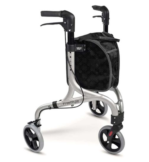 NRS Healthcare Freestyle 3 Wheel Rollator – Silver