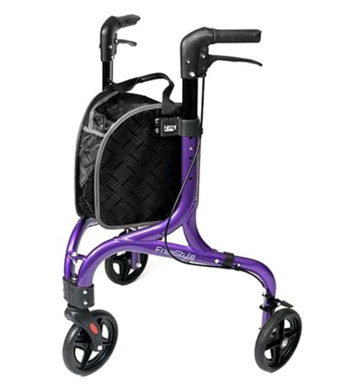 NRS Healthcare Freestyle 3 Wheel Rollator - Purple